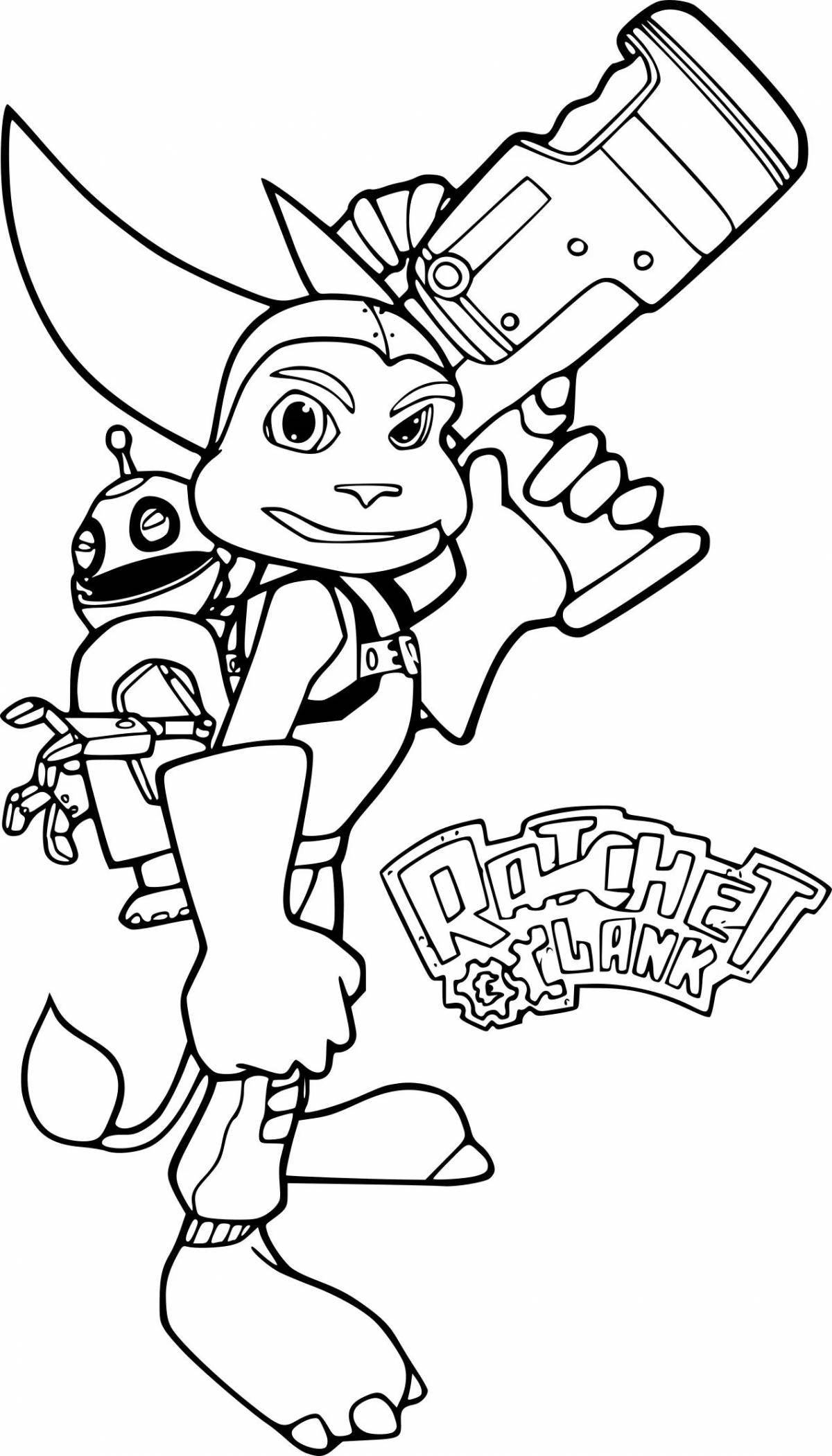 Bright ratchet and clank coloring page