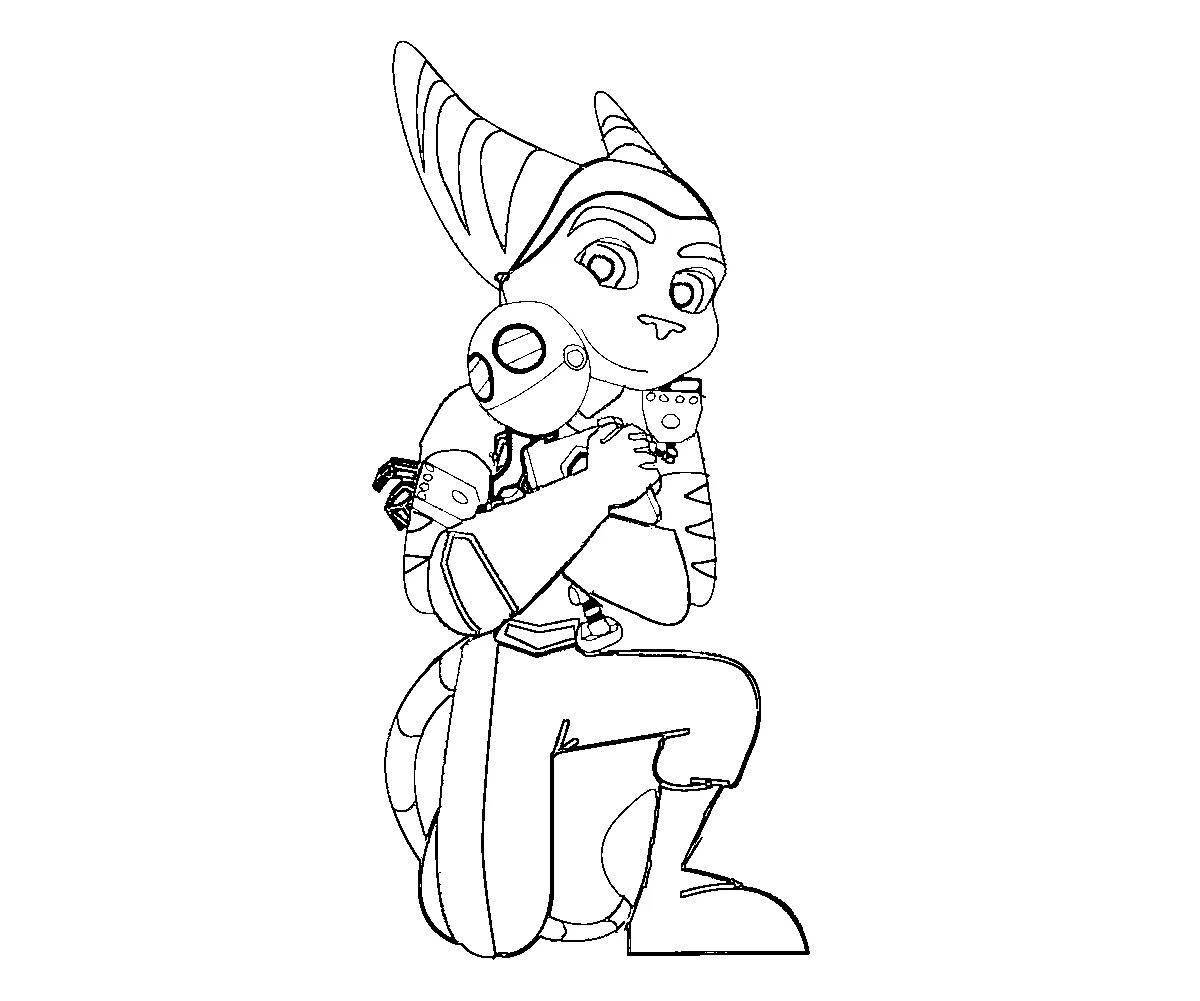 Amazing ratchet and clank coloring page