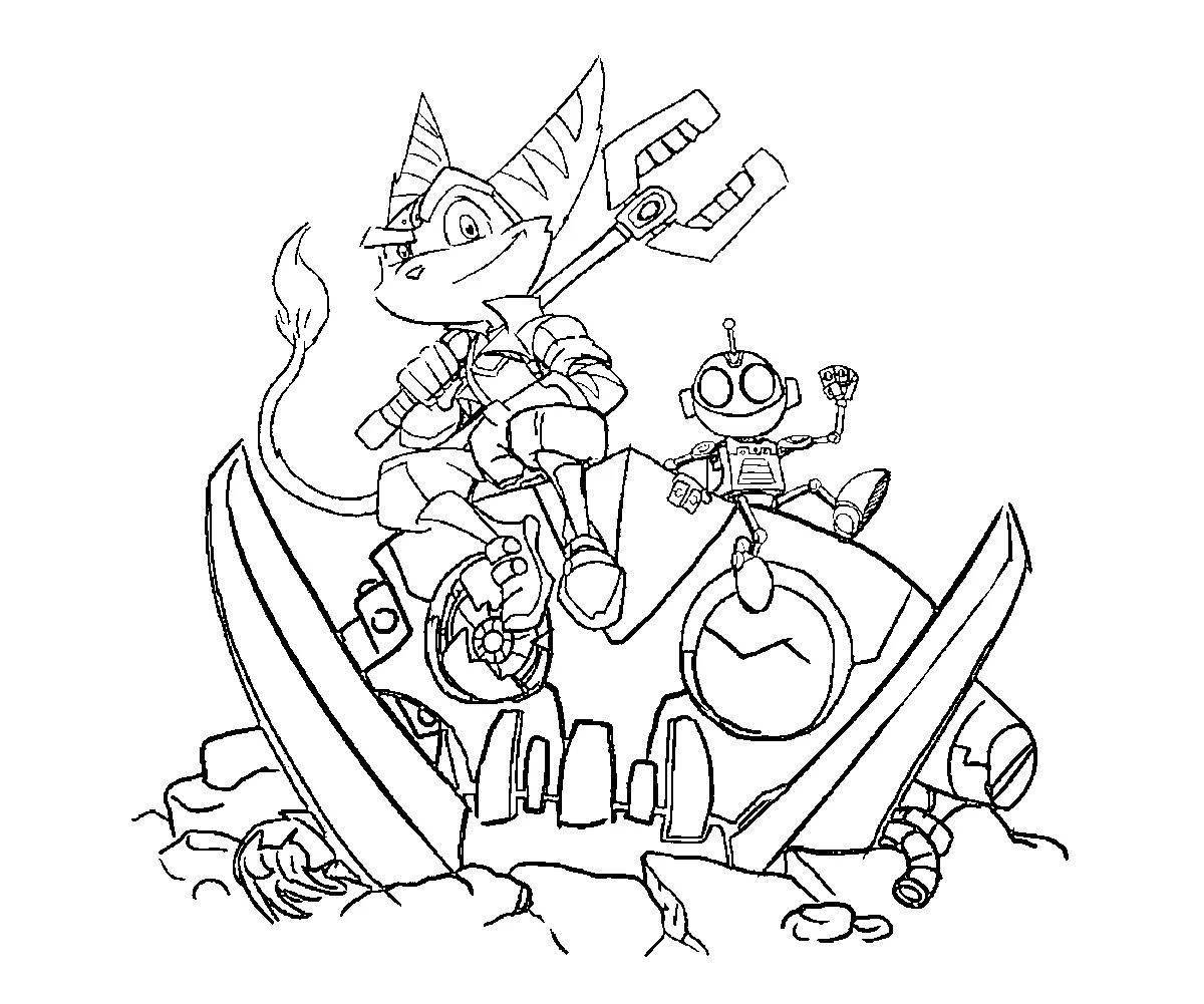 Cute ratchet and clank coloring book