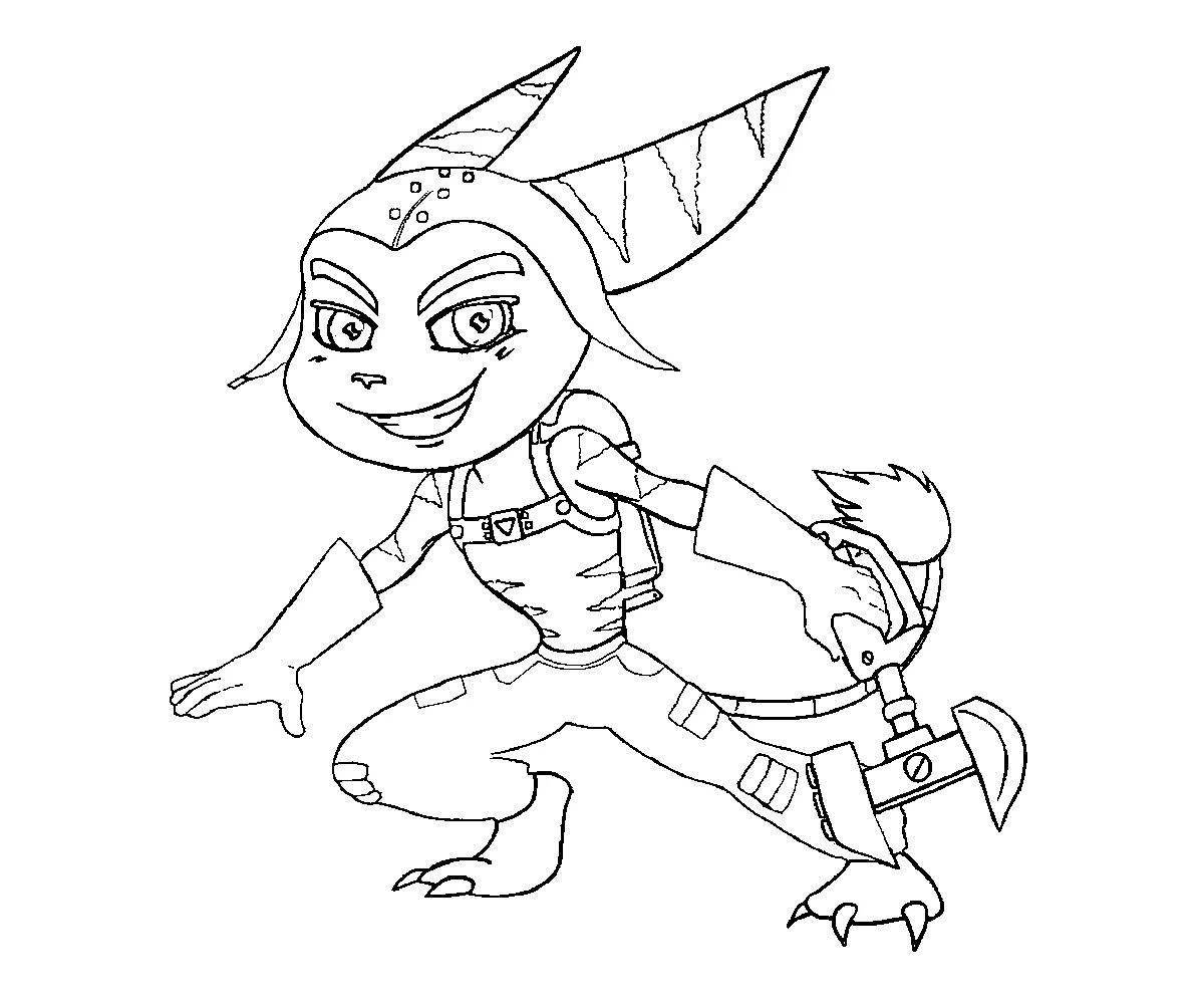 Animated ratchet and clank coloring page