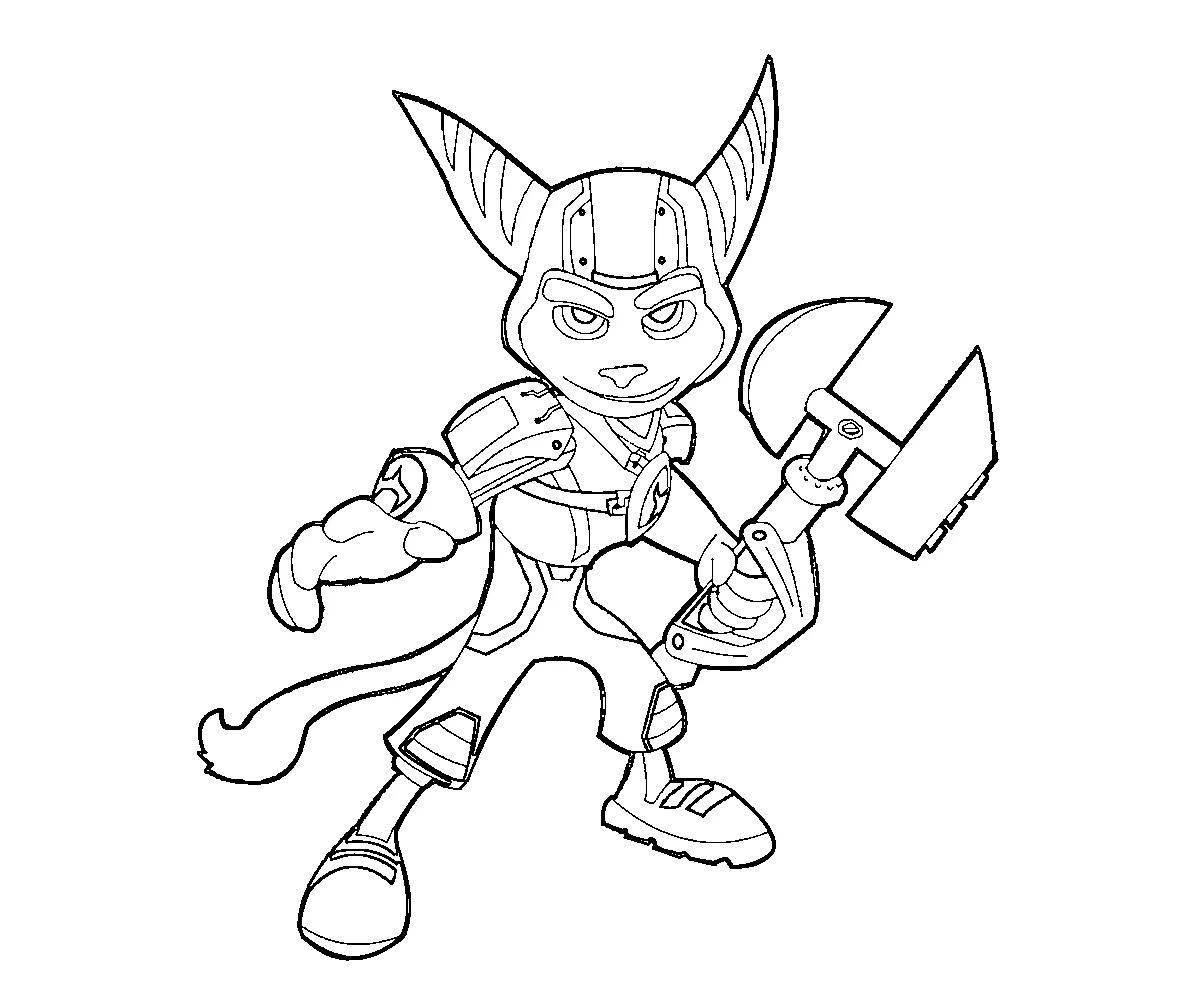 Ratchet and clang coloring page