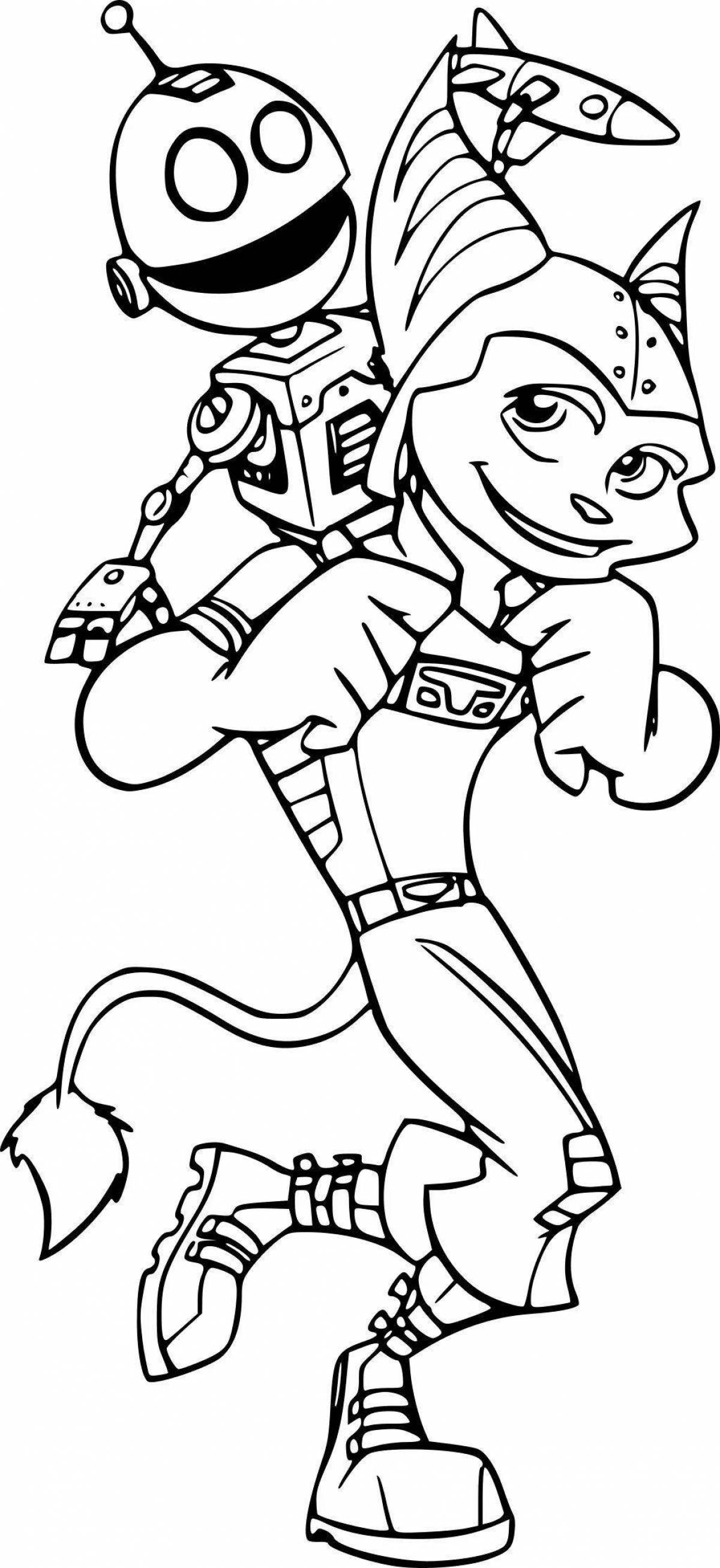 Intriguing ratchet and clank coloring book