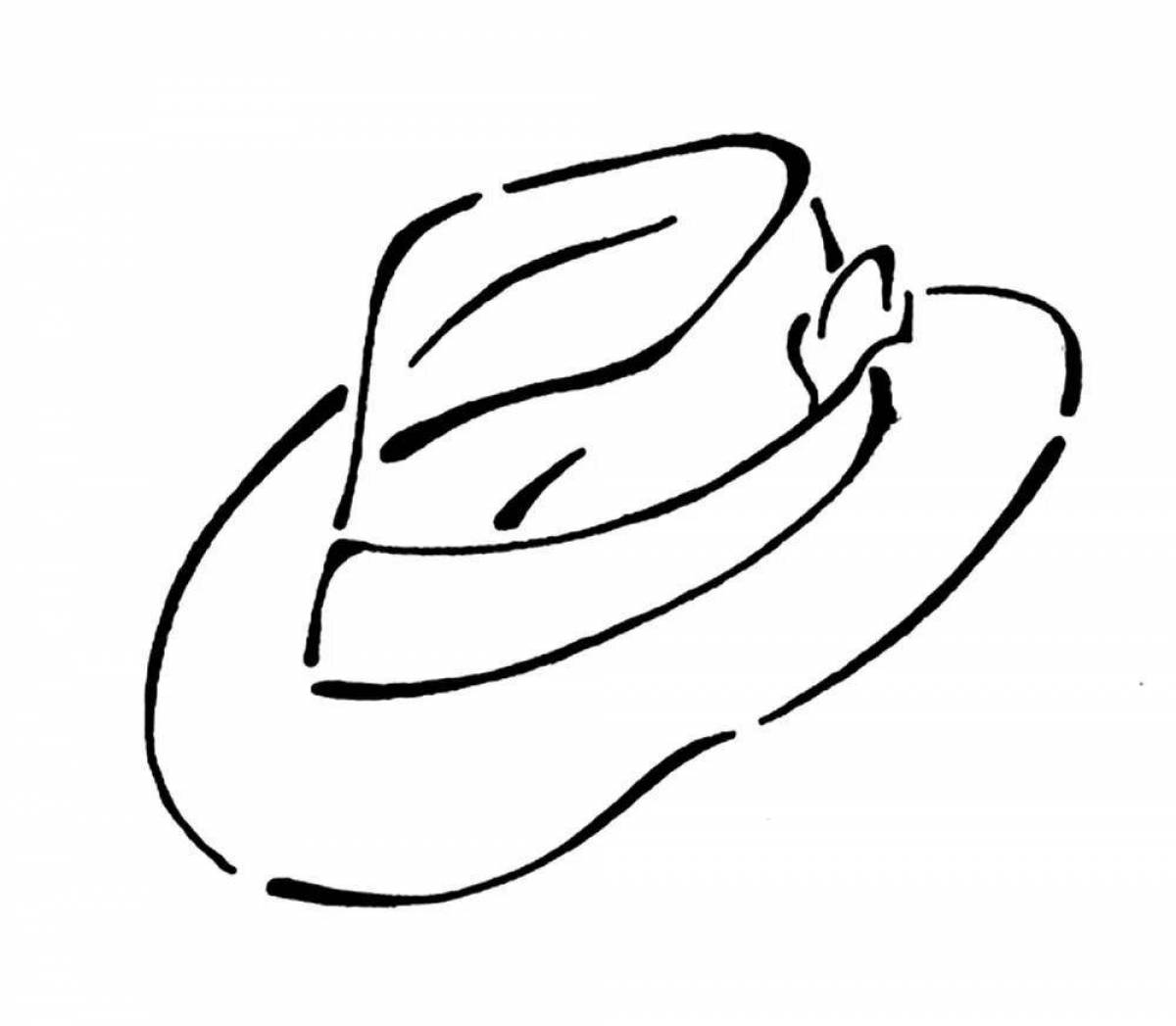Drawing of a luminous living hat