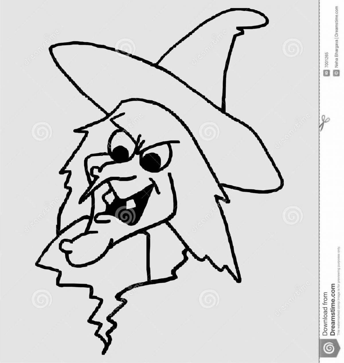 Раскраска манящая баба яга