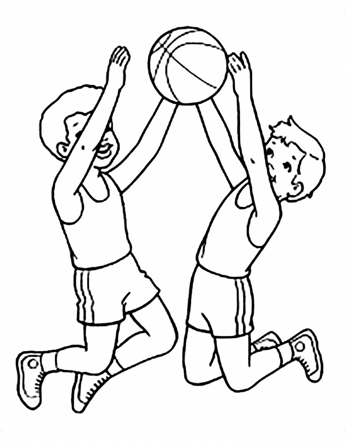 Volleyball coloring book for kids