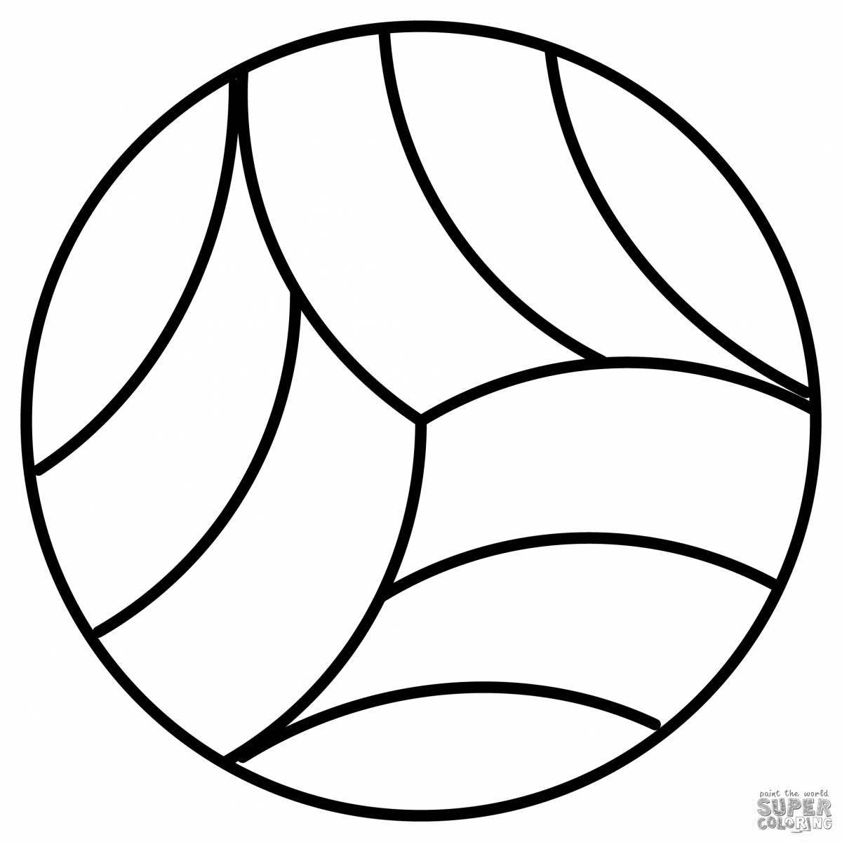 Colorful volleyball coloring book for kids