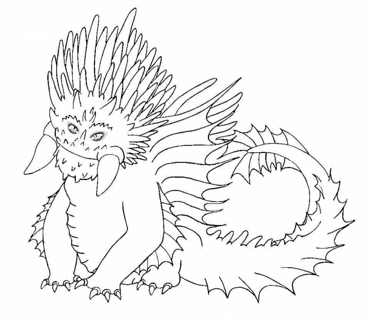 Exquisite dragon whisper coloring book