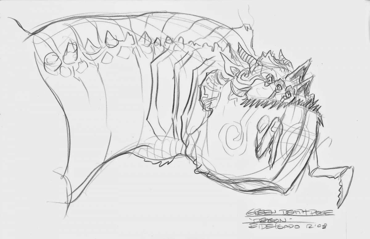 Dragon's dazzling whisper coloring page