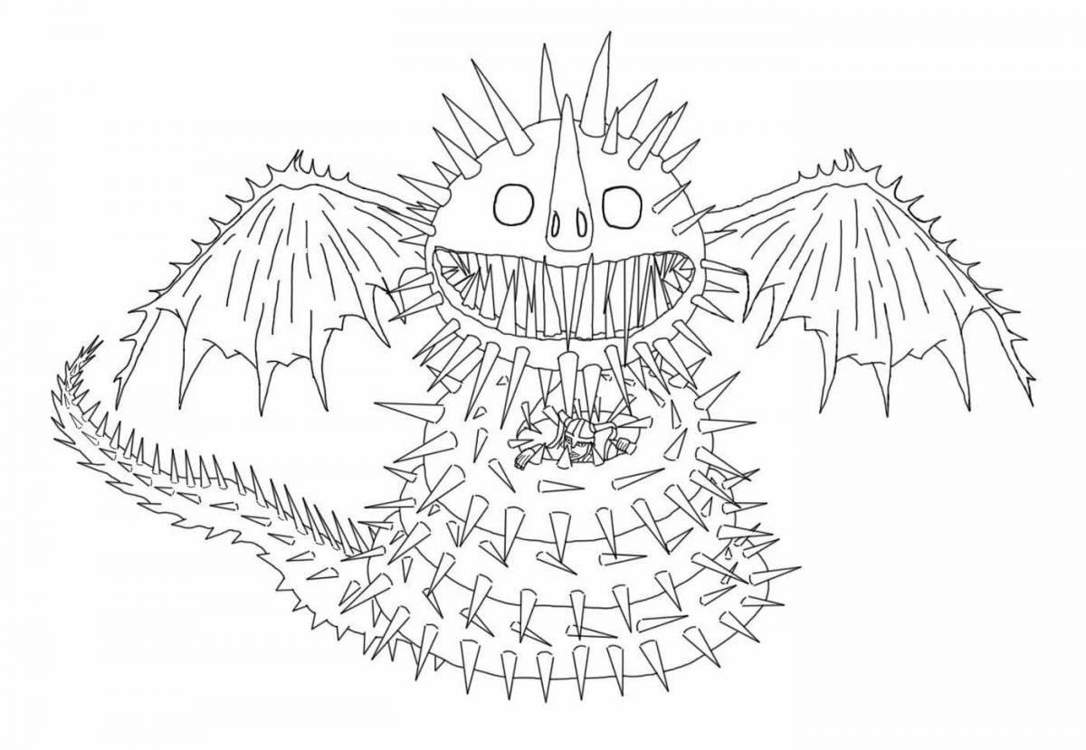 Coloring page gorgeous death dragon whisper