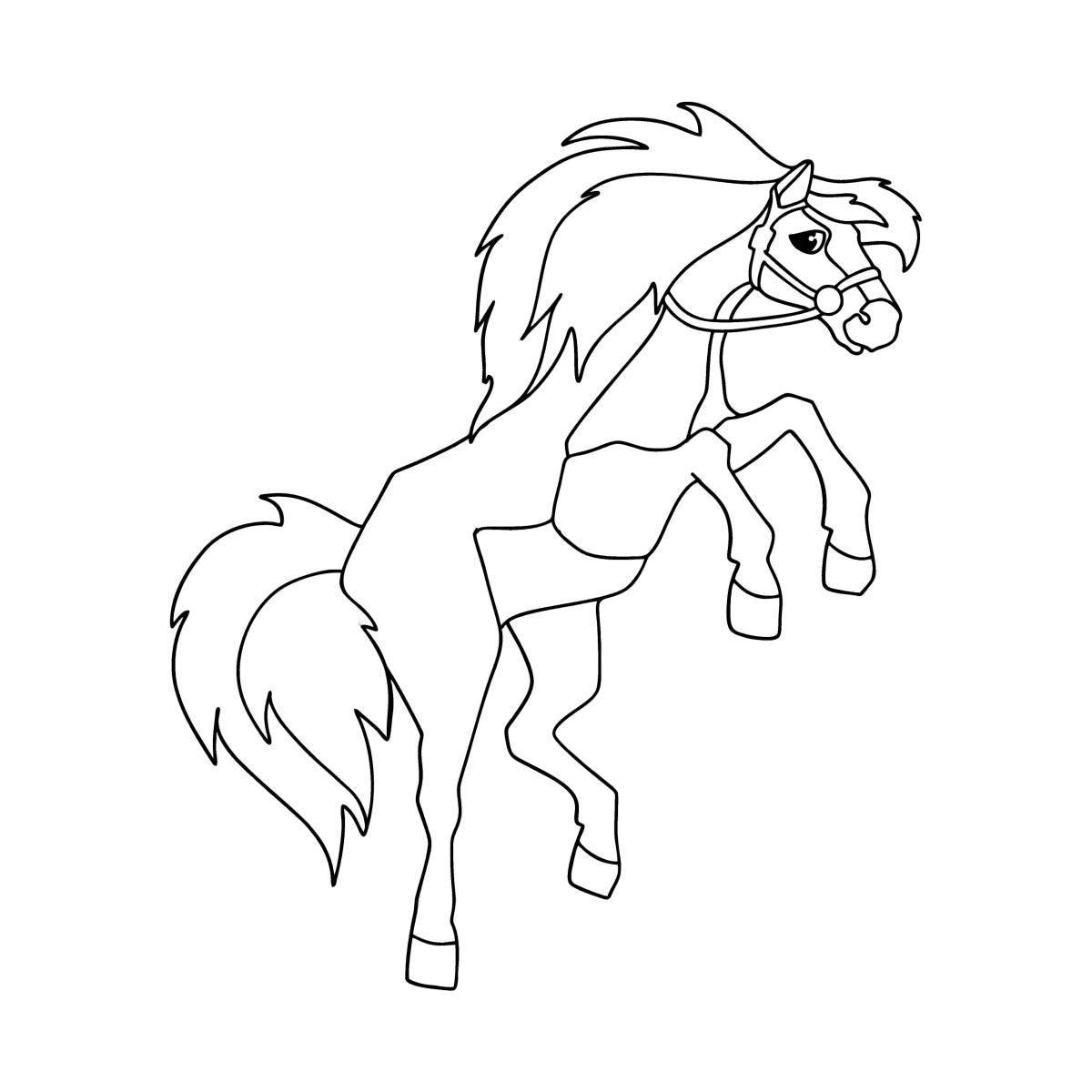 Королевская раскраска лошадь из каргополя