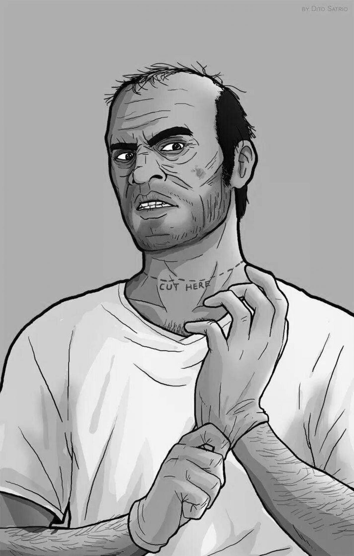 Photo Trevor henderson creations awesome coloring page