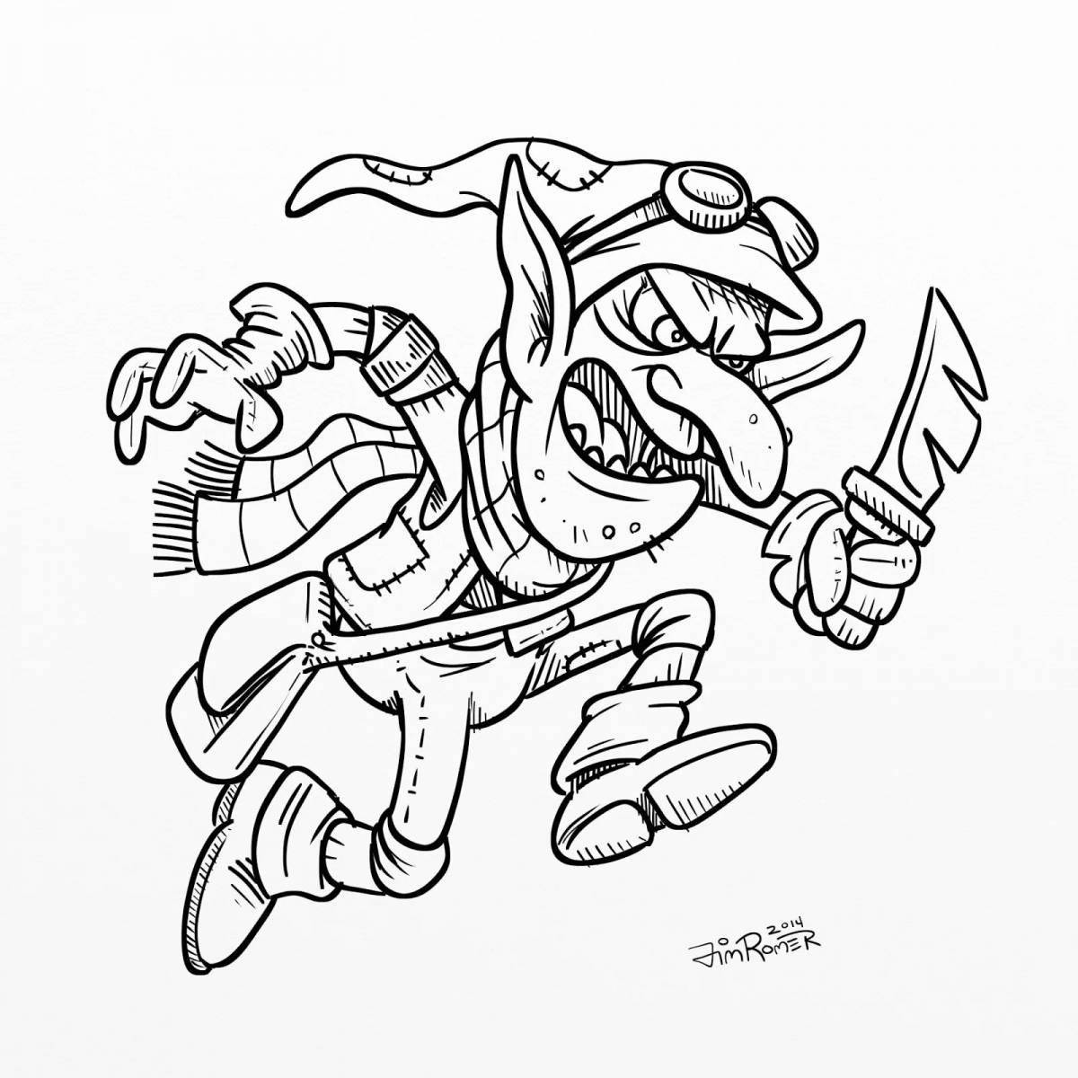 Great goblin coloring book for kids