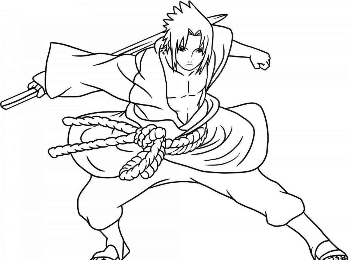 Amazing naruto vs sasuke coloring book