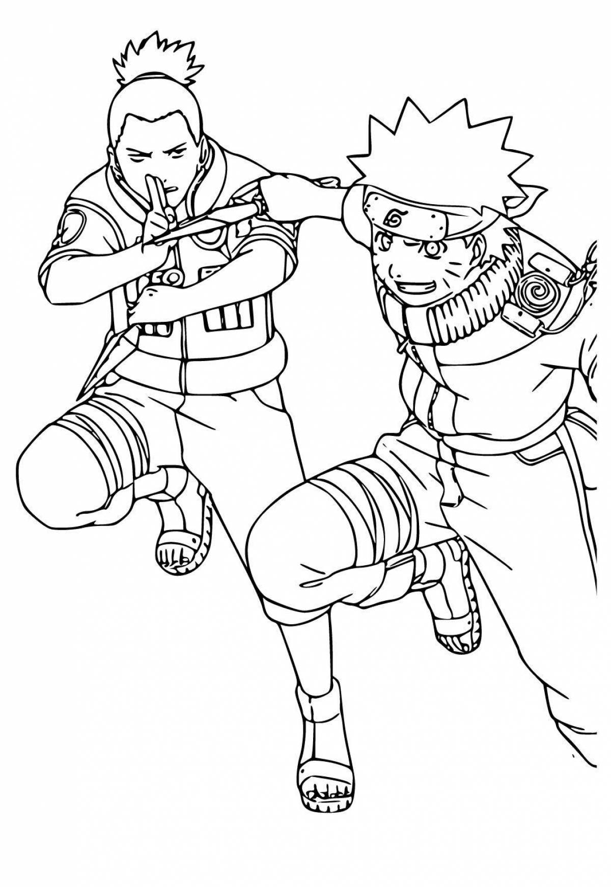 Naruto vs sasuke shiny coloring book