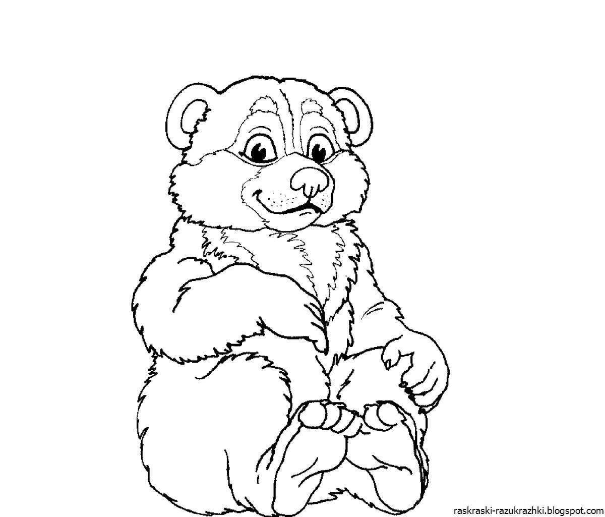 Fancy coloring fairy bear