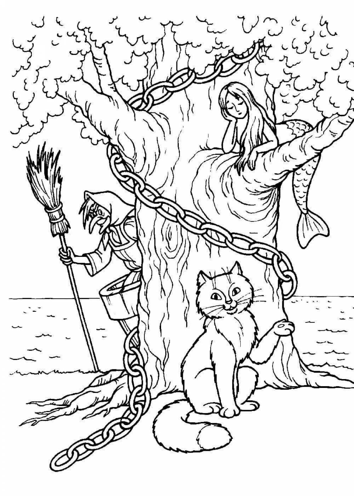 Children's coloring pages Pushkin