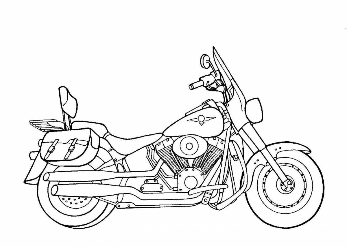 Bold cars and motorcycles coloring book