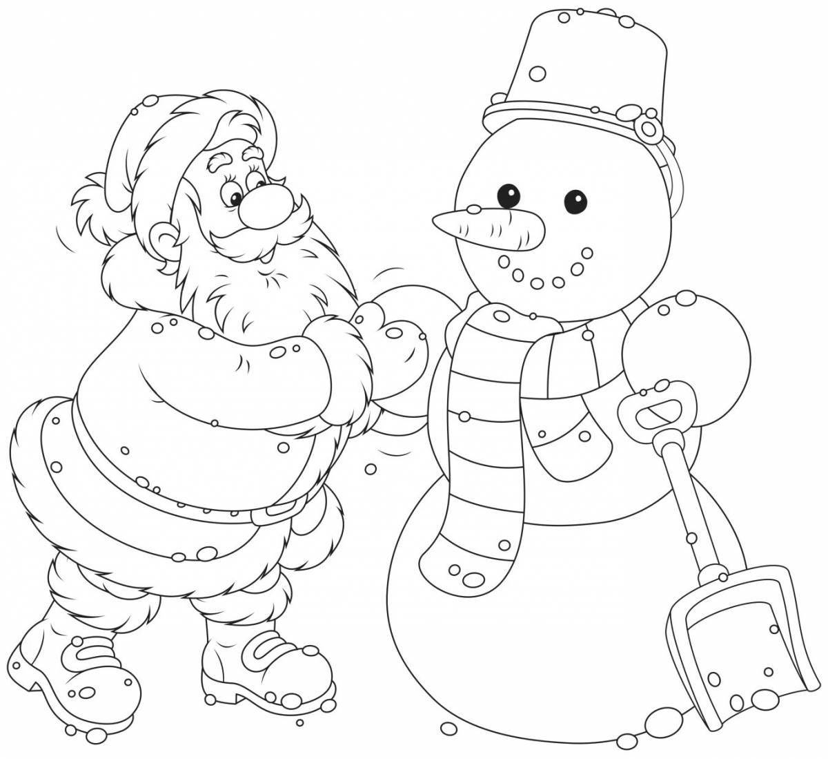 Radiant snowman coloring book