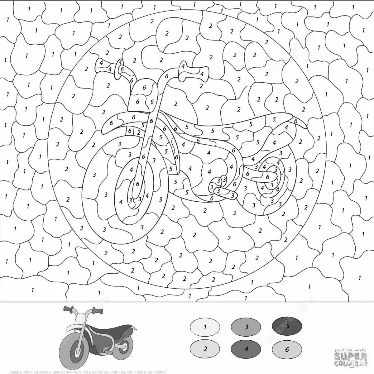 Color-dynamic coloring by car numbers