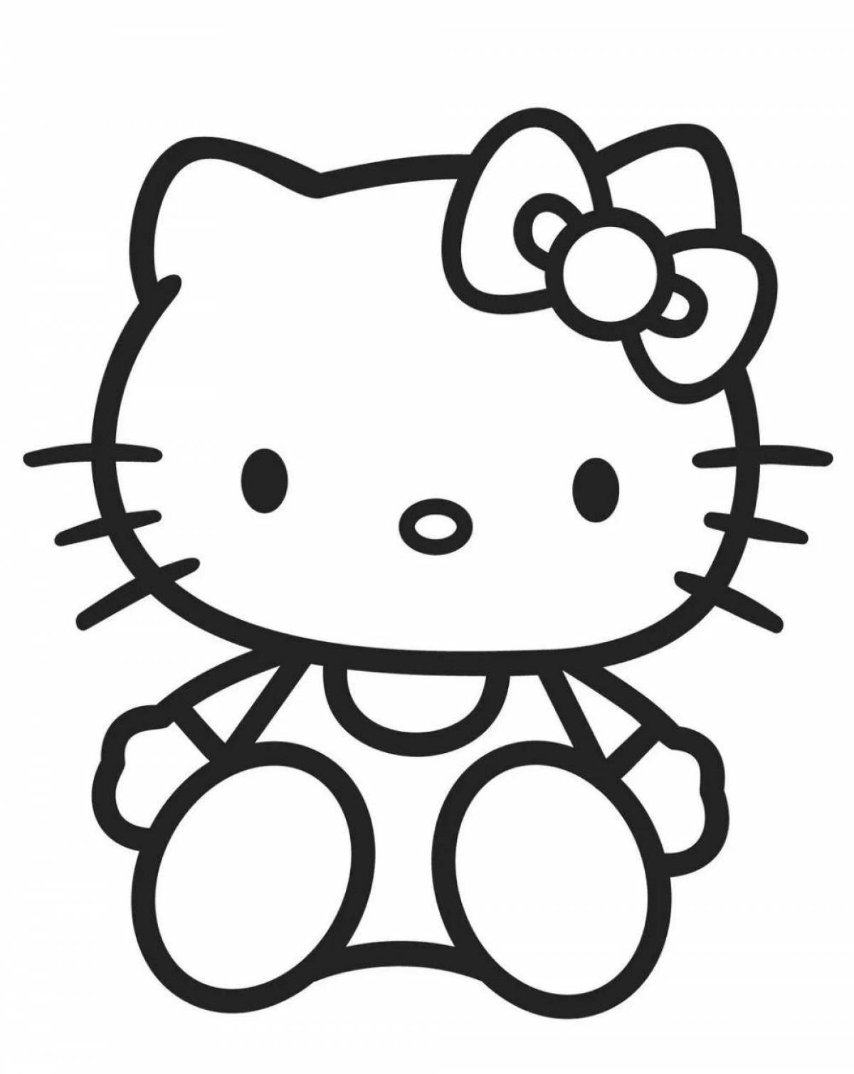 Восхитительная раскраска hello kitty kurumi