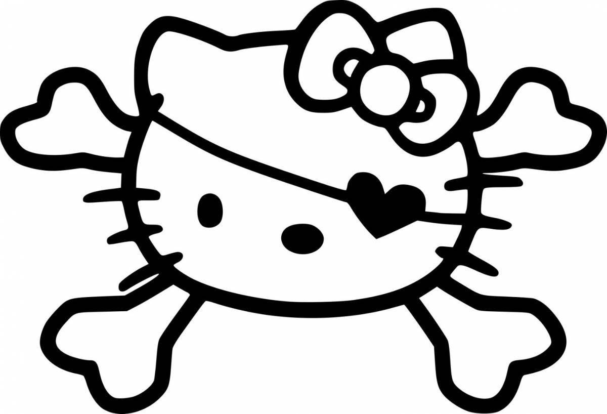 Изящная раскраска hello kitty kurumi