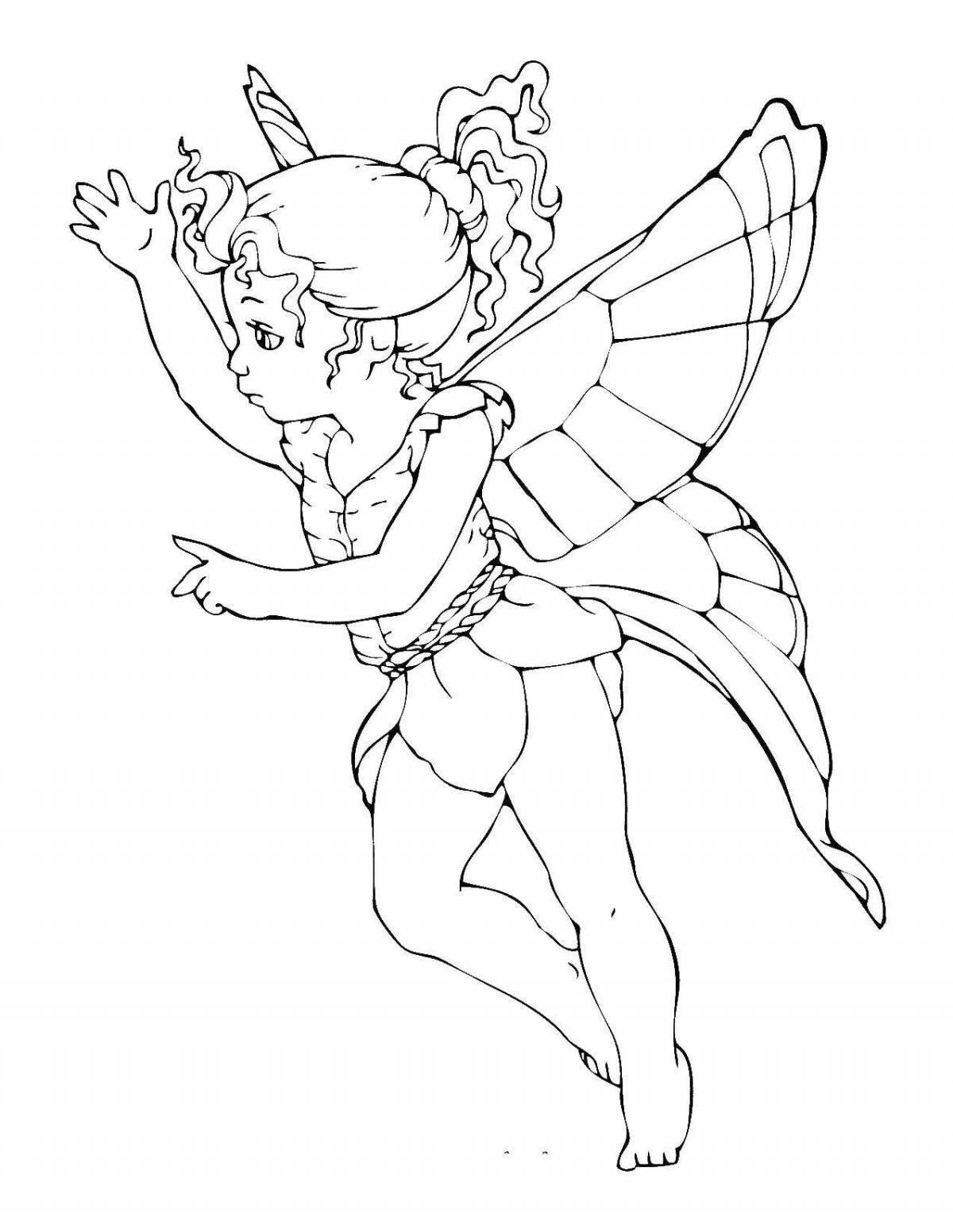 Angel coloring fairy with wings