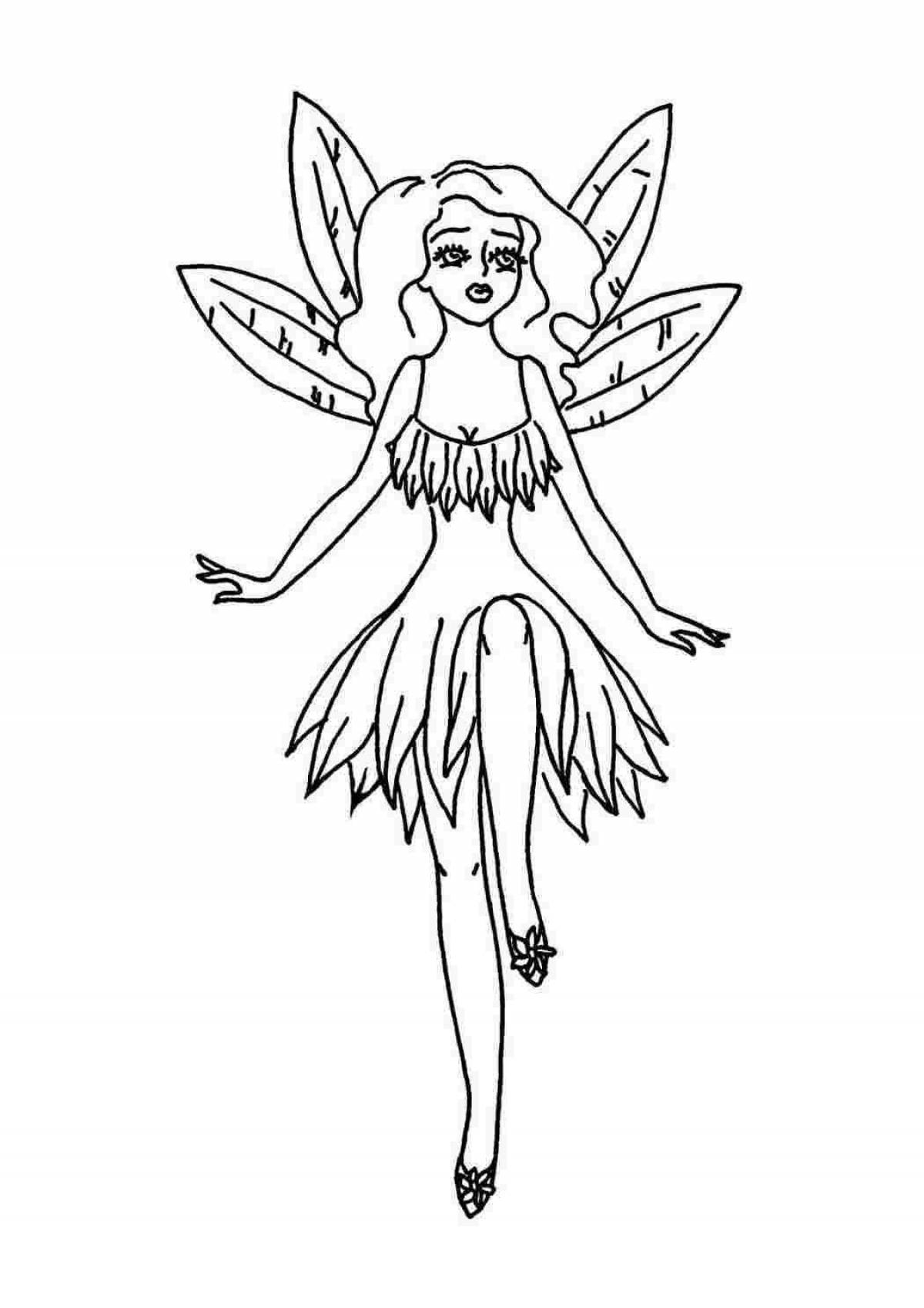 Incredible fairy coloring book with wings