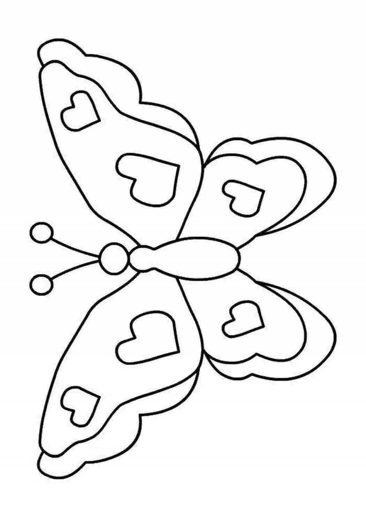 Возвышенная бабочка с сердечками
