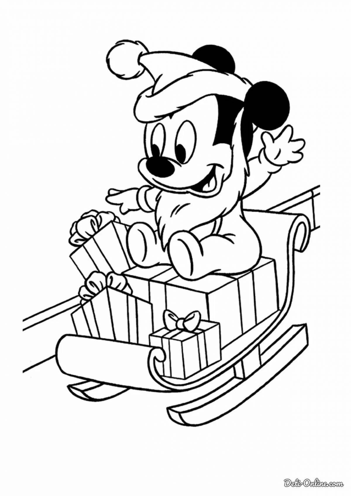 Christmas mickey mouse coloring book