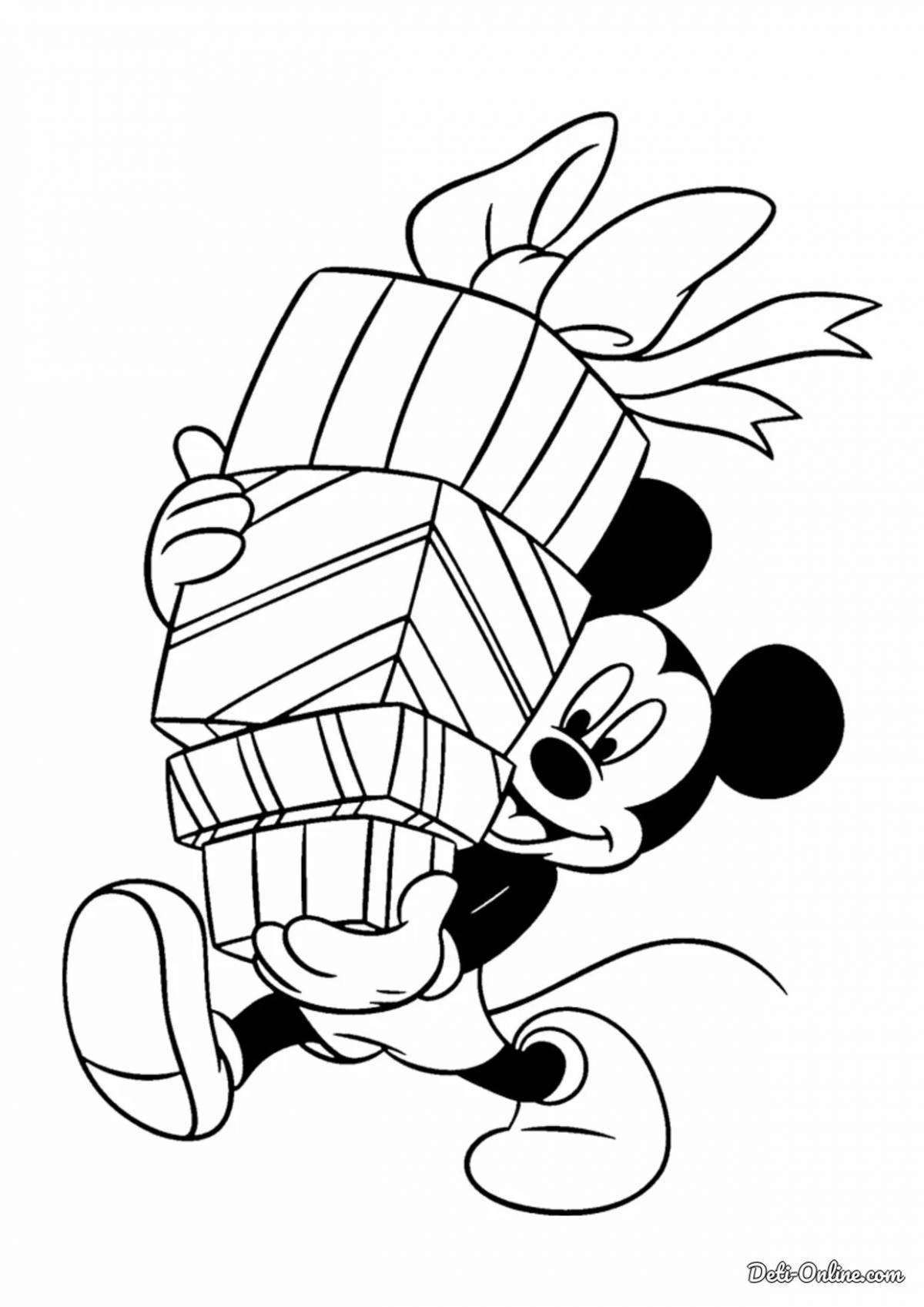 Luminous Mickey Mouse Christmas coloring book