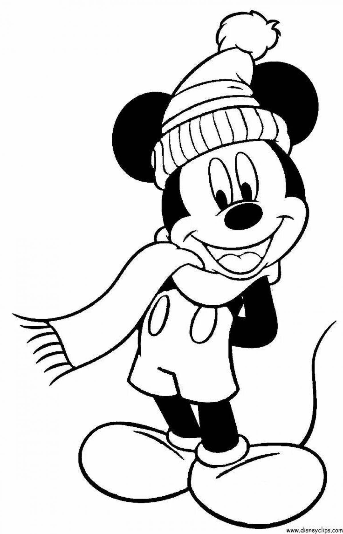 Exquisite mickey mouse christmas coloring book