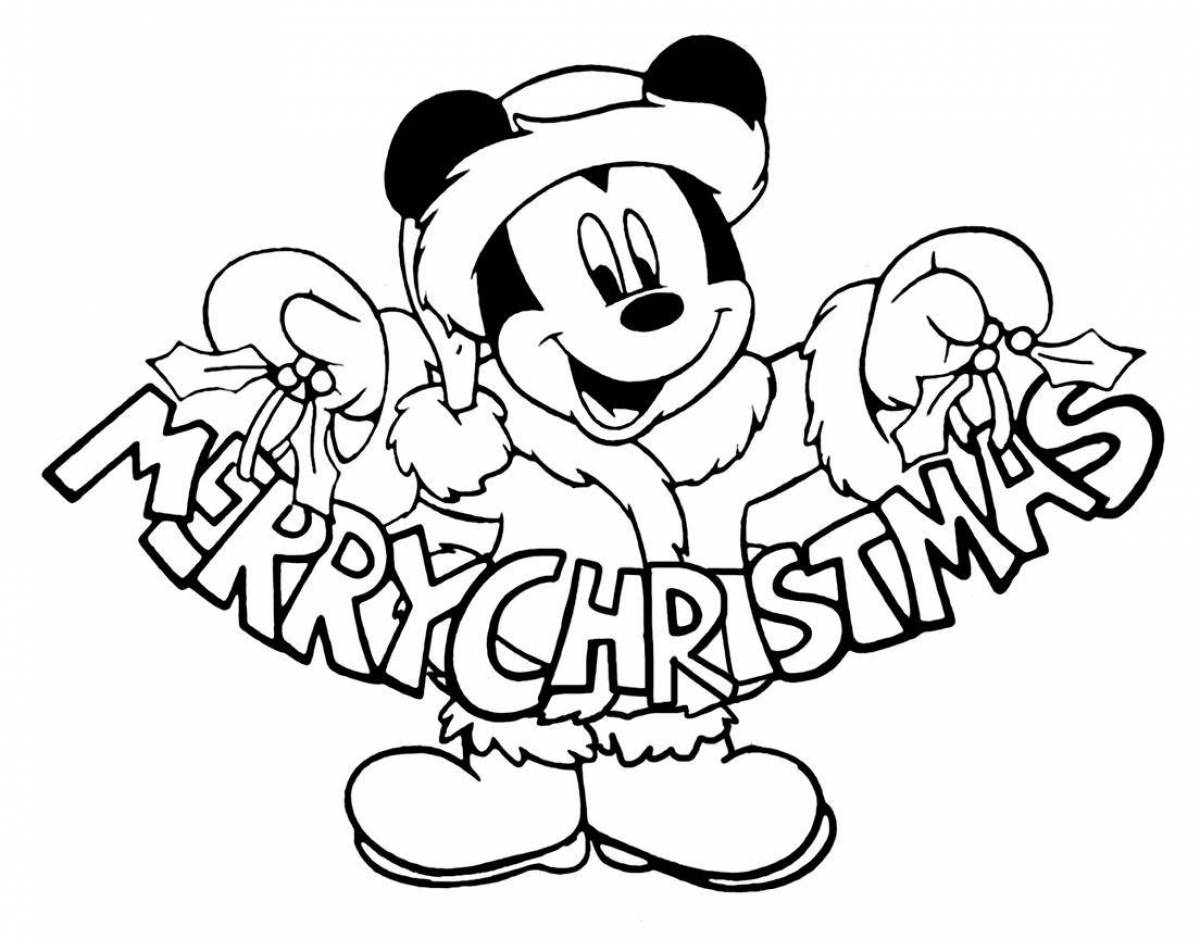 Luxury mickey mouse christmas coloring book