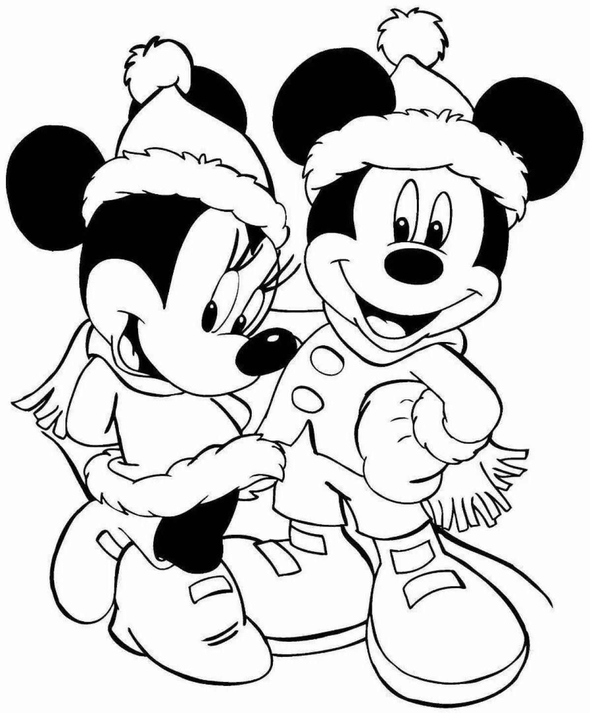 Luxury mickey mouse christmas coloring book
