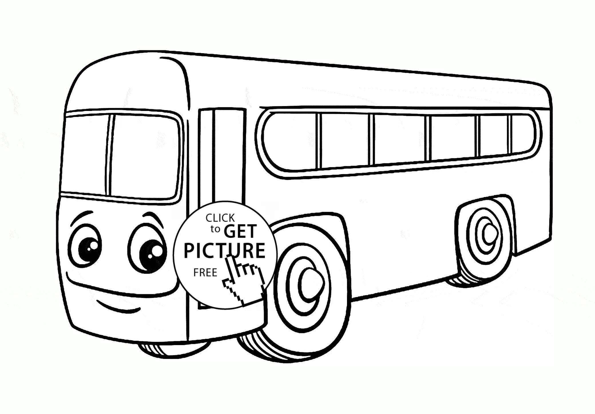 Захватывающая страница раскраски автобуса-аккордеона