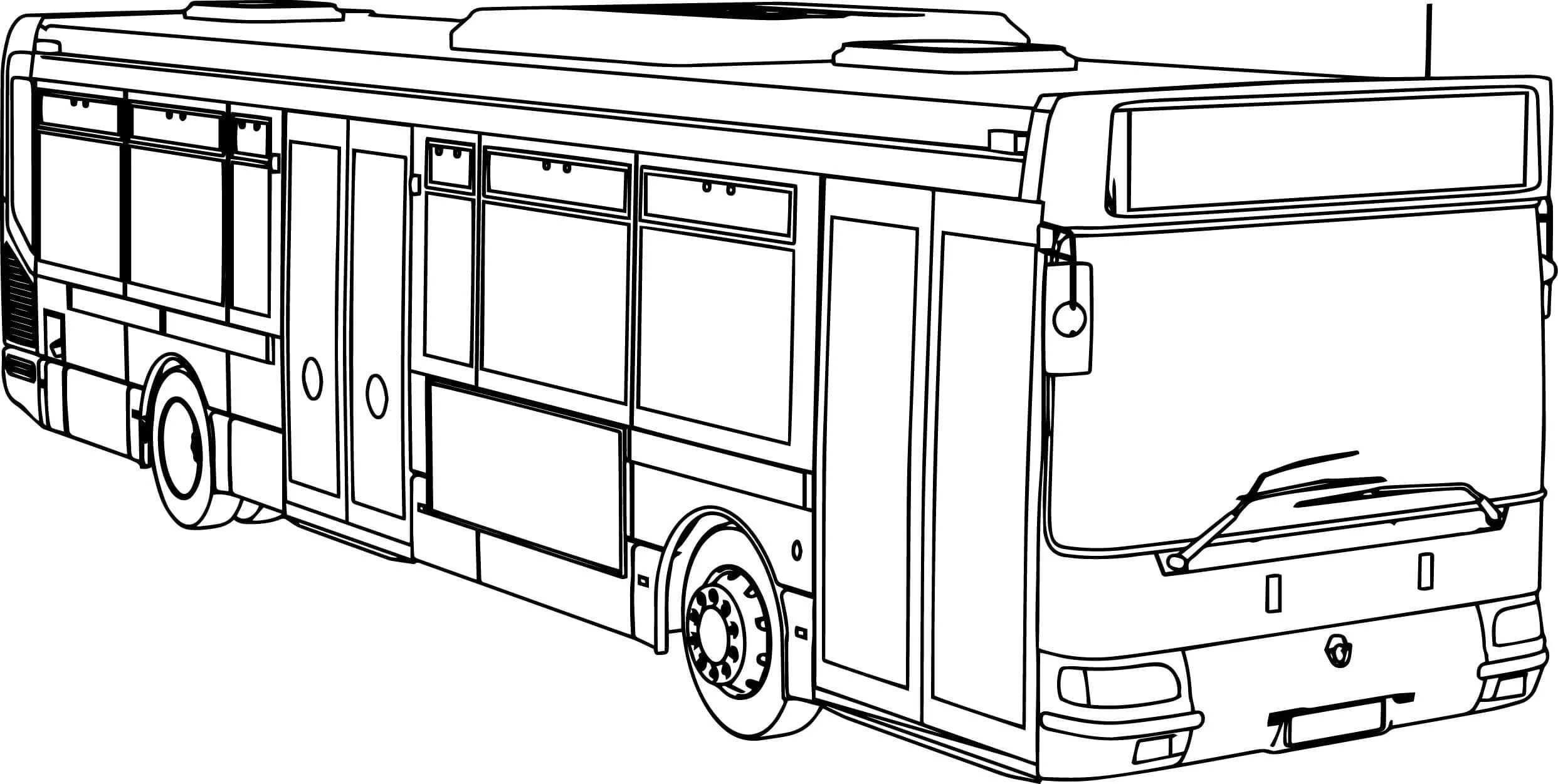 Coloring page joyful accordion bus