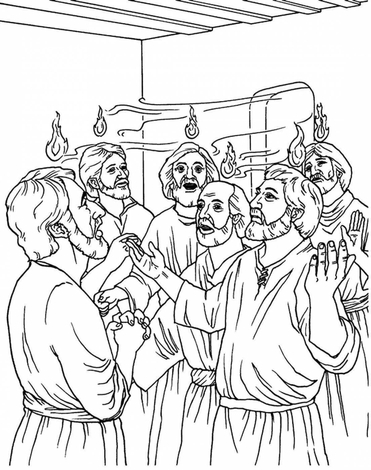 Fabulous trinity coloring pages for children