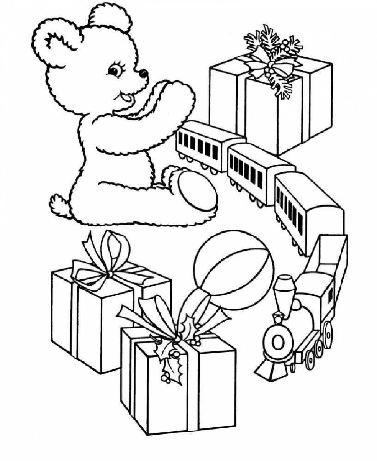 Amazing teddy bear with a gift coloring book