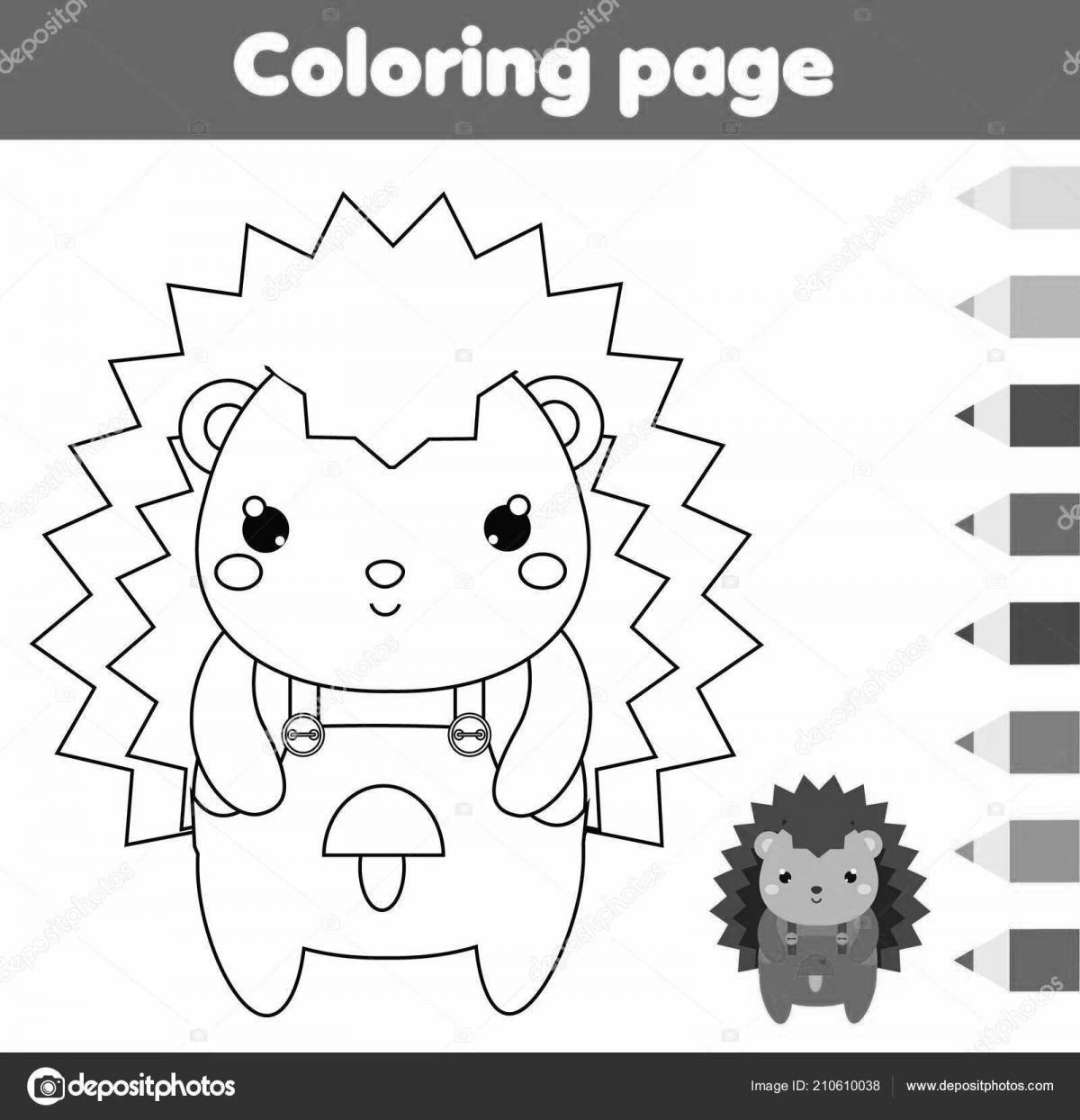 Exquisite hedgehog coloring by numbers