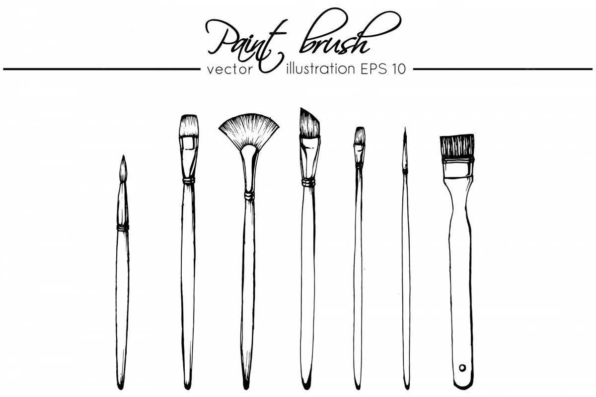 Coloring great makeup brushes