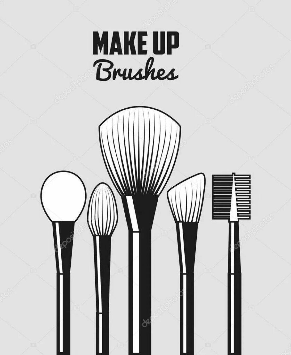 Colouring awesome makeup brushes