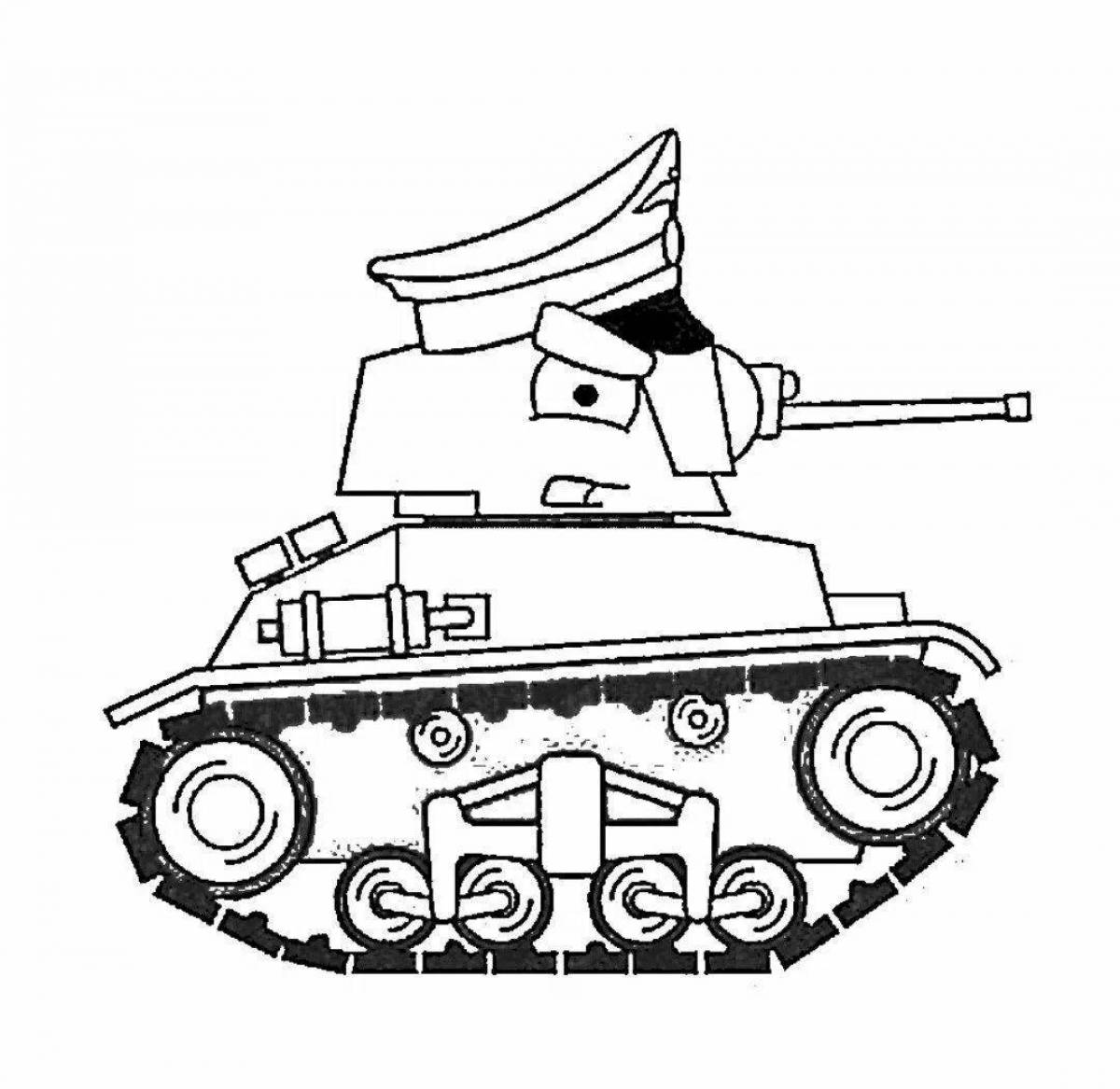 Attractive tank ms 1 coloring book