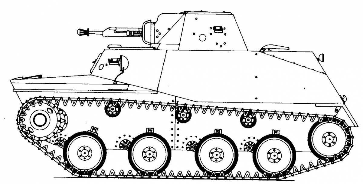 Раскраска светящийся танк ms 1