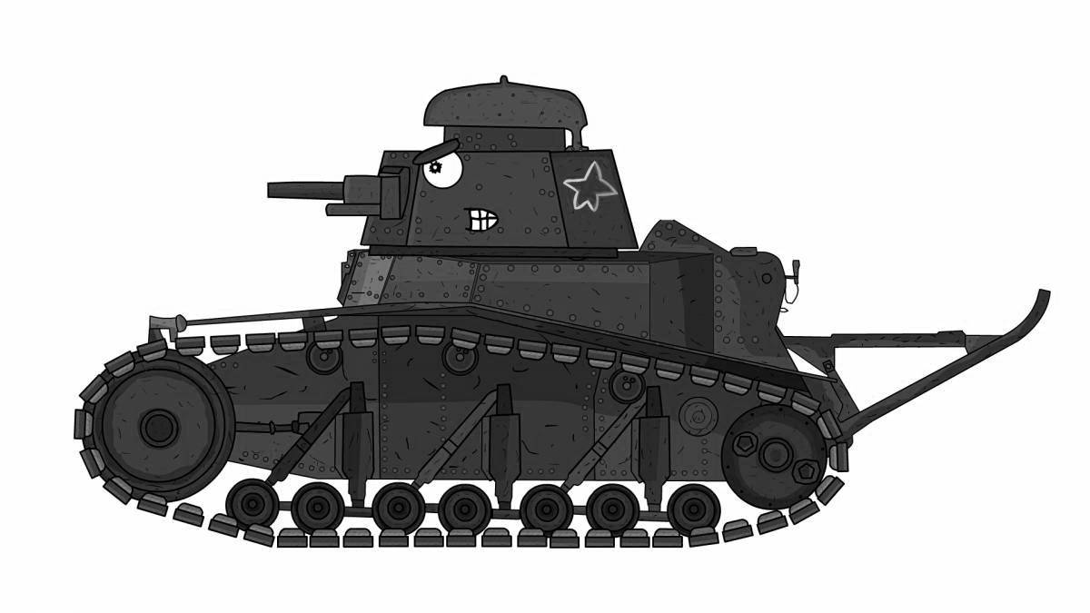 Завораживающий танк ms 1 раскраска