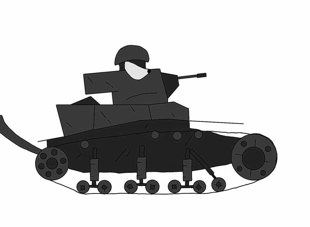 Интригующий танк ms 1 раскраска