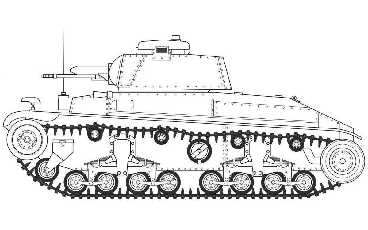 Игривый танк ms 1 раскраска