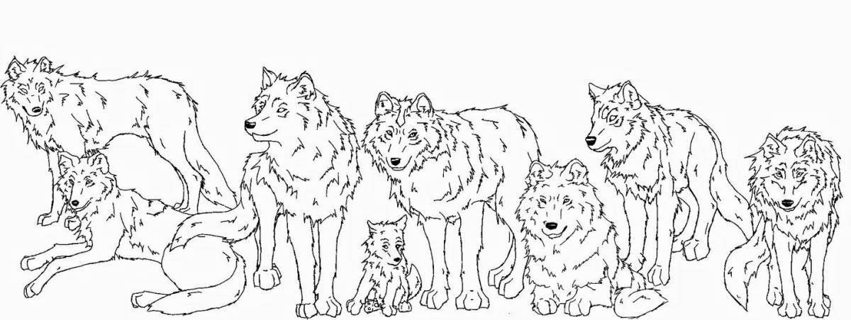 Amazing wolf legend coloring book