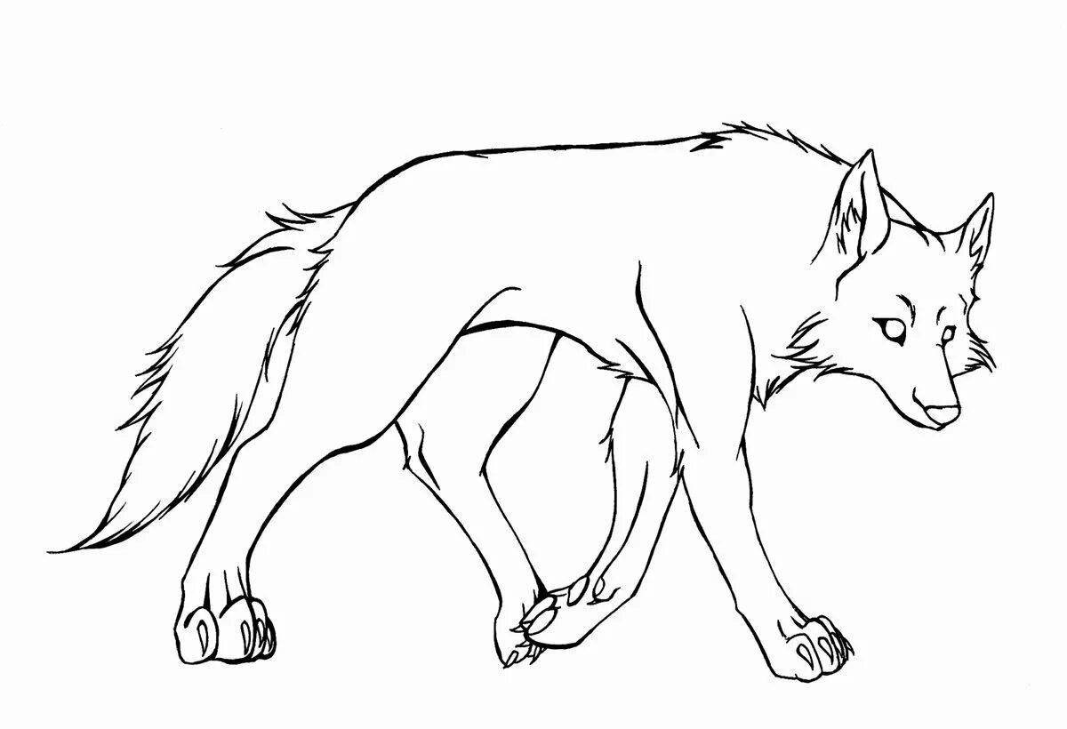 Dazzling legend of the wolves coloring page