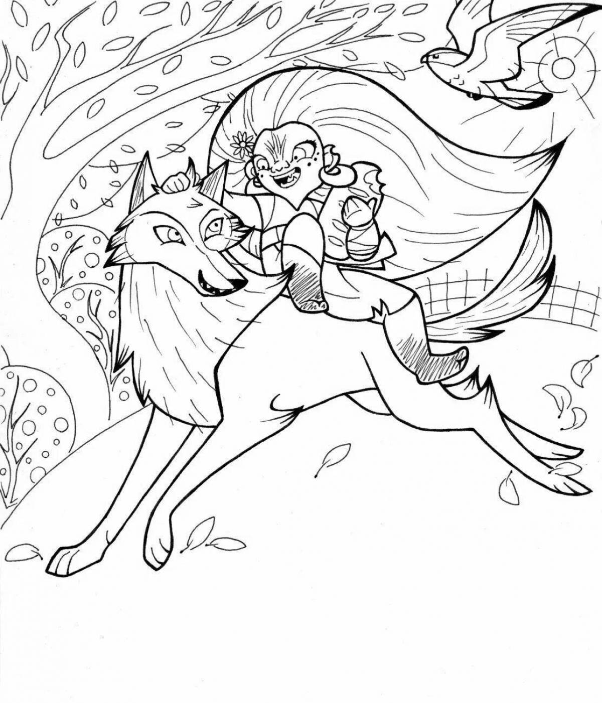 Luxury coloring book the legend of the wolves