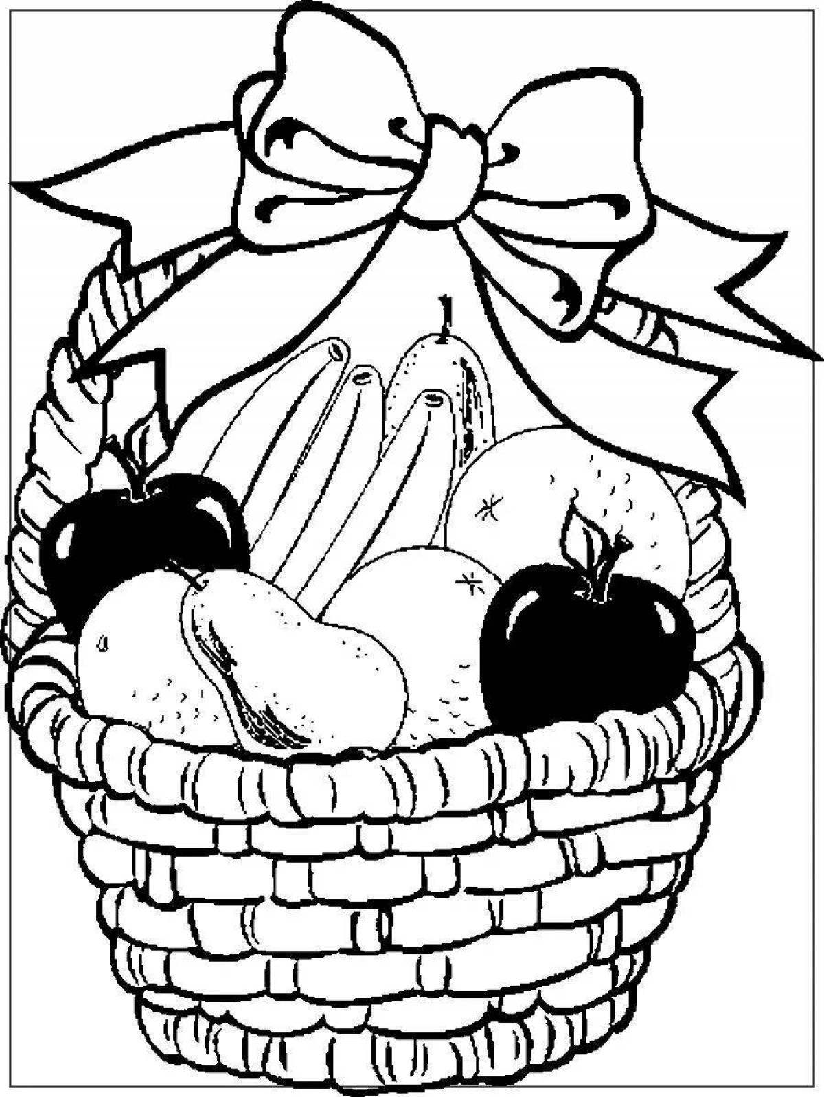 Coloring page adorable grocery cart