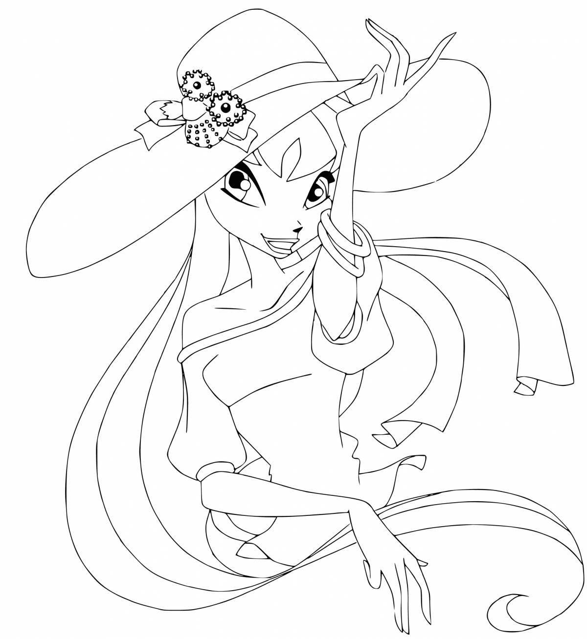 Photo Winx stella glitter coloring book